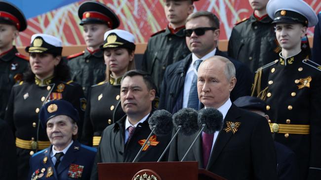 Putin addressing a Victory Day military parade earlier this month. Picture: Gavriil Grigorov/Sputnik/AFP