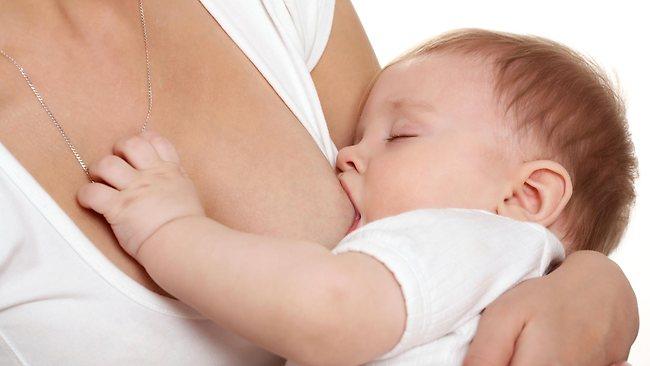 Breastfeeding baby and mum