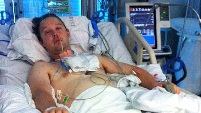 FAITH AND HOPE: Emerald’s Phill Jones is being cared for in the intensive care unit at the Royal Brisbane and Women’s Hospital. Picture: Contributed