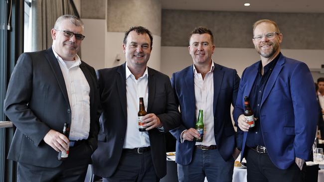 Jason Parle, Brett Howle, Mark Sturdy and Tim Fishwick at The Everest business lunch. Picture: Sam Ruttyn