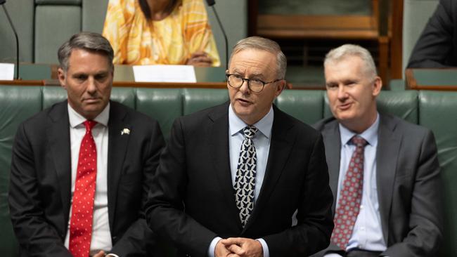 Anthony Albanese has hit back at Mr Dutton’s claims the Voice will ‘re-racialise’ the country. Picture: NCA NewsWire / Gary Ramage