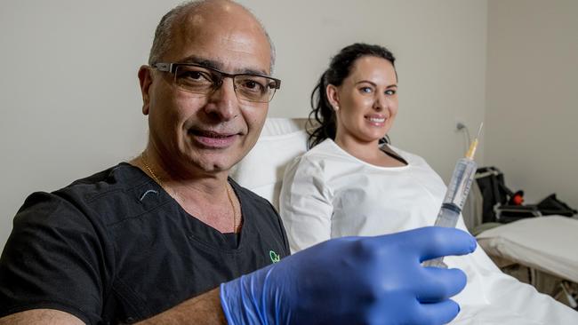 Gold Coast men and women are undergoing a new revolutionary sex drive procedure called the P &amp; O Shots. Dr Mike Shenouda and patient Laura Hobman. Picture: Jerad Williams