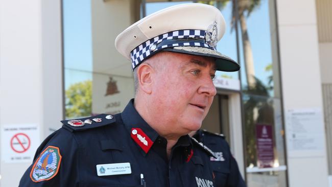 NT Police Commissioner Michael Murphy gave evidence at Australia's largest domestic violence coronial inquest at Darwin Local Court on May 20, 2024. Picture: Zizi Averill