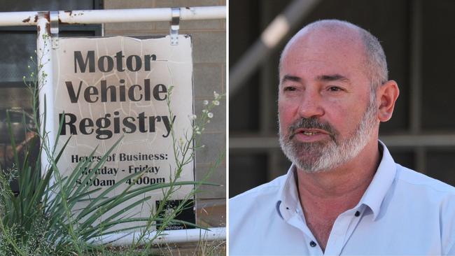 The Alice Springs Motor Vehicle Registry, Northern Territory Treasurer Bill Yan. Picture: Gera Kazakov