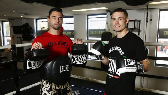 Pictured with coach Alex Vidoni who has been with him since the start Picture: John Appleyard