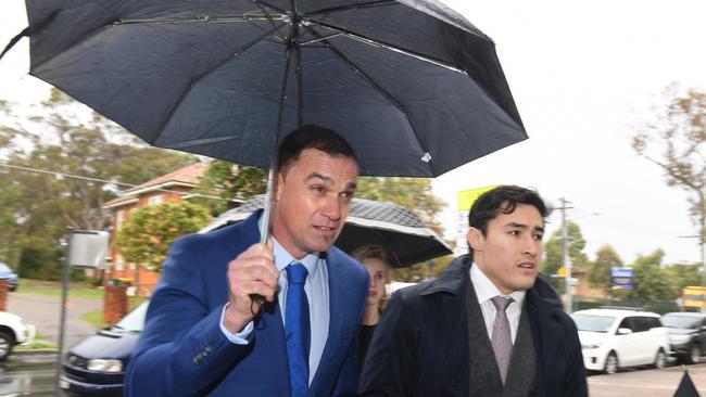 Shannon Noll when he was facing drug supply charges. Picture: AAP Image/Dean Lewins