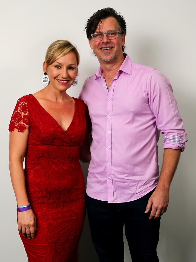 Senator Larissa Waters and Jeremy Gates. Picture: AAP/David Clark