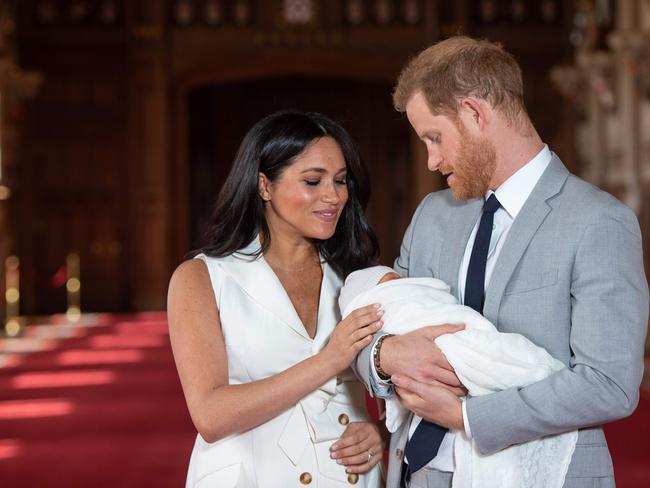 The royal couple with their son, Archie Harrison Mountbatten-Windsor, in 2019. Picture: AFP