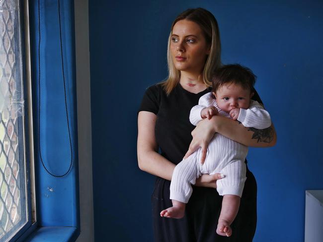 Chloe-Anne Bateman said no-one believed she was in pain after giving birth to Tayte. Picture: Sam Ruttyn