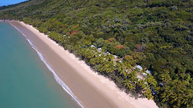 The Ellis Beach Oceanfront Bungalows Holiday Park and Beach Bar and Grill with accompanying DA approval for a 221-key resort development in tropical North Queensland has been listed for sale. Picture: Supplied