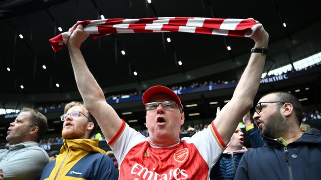 Arsenal fans – sitting in the correct section – left happy on this day. (Photo by Justin Setterfield/Getty Images)