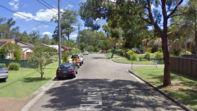 Luke James Hill, 30, of Wyongah, lost control on Golf Links Drive, Watanobbi, and struck this tree (right) before rolling the car he was driving three times leaving his female passenger a paraplegic. Picture: Google