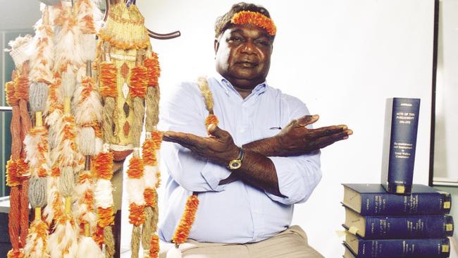 Indigenous leader Yunupingu died on Monday. Picture: Yothu Yindi Foundation