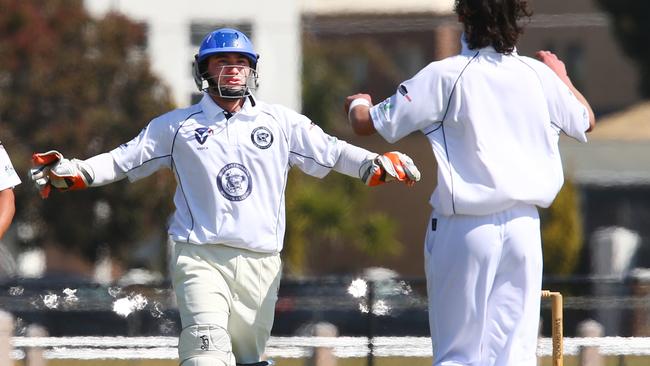 Hoppers Crossing wicket keeper Justin Goegan played his 100th game for the club on Saturday. Picture: Mark Wilson