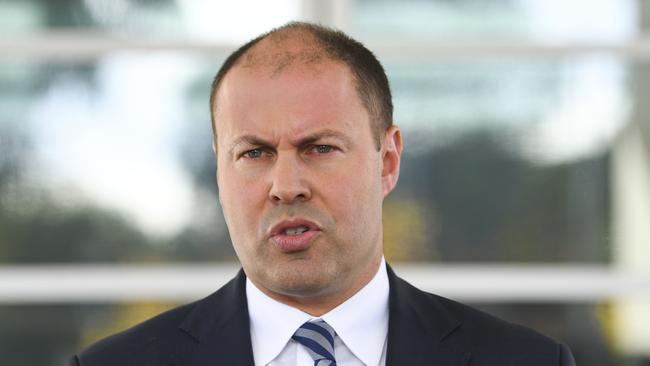 Treasurer Josh Frydenberg in Canberra yesterday. Picture: AAP