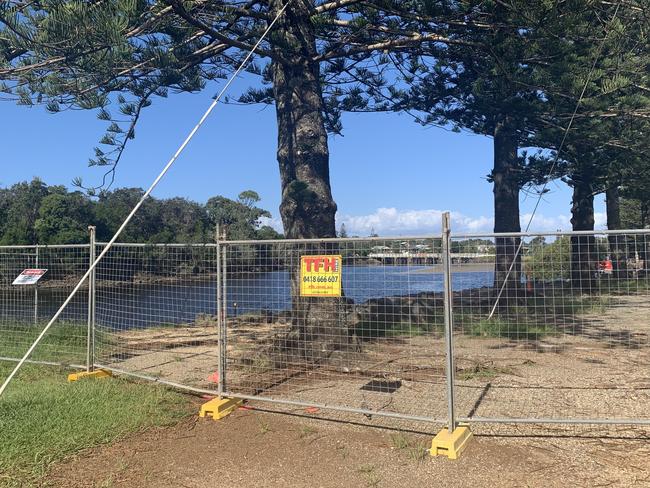 Reflections have been undertaking work on the bank of the Brunswick River at Brunswick Heads. Picture: Liana Boss