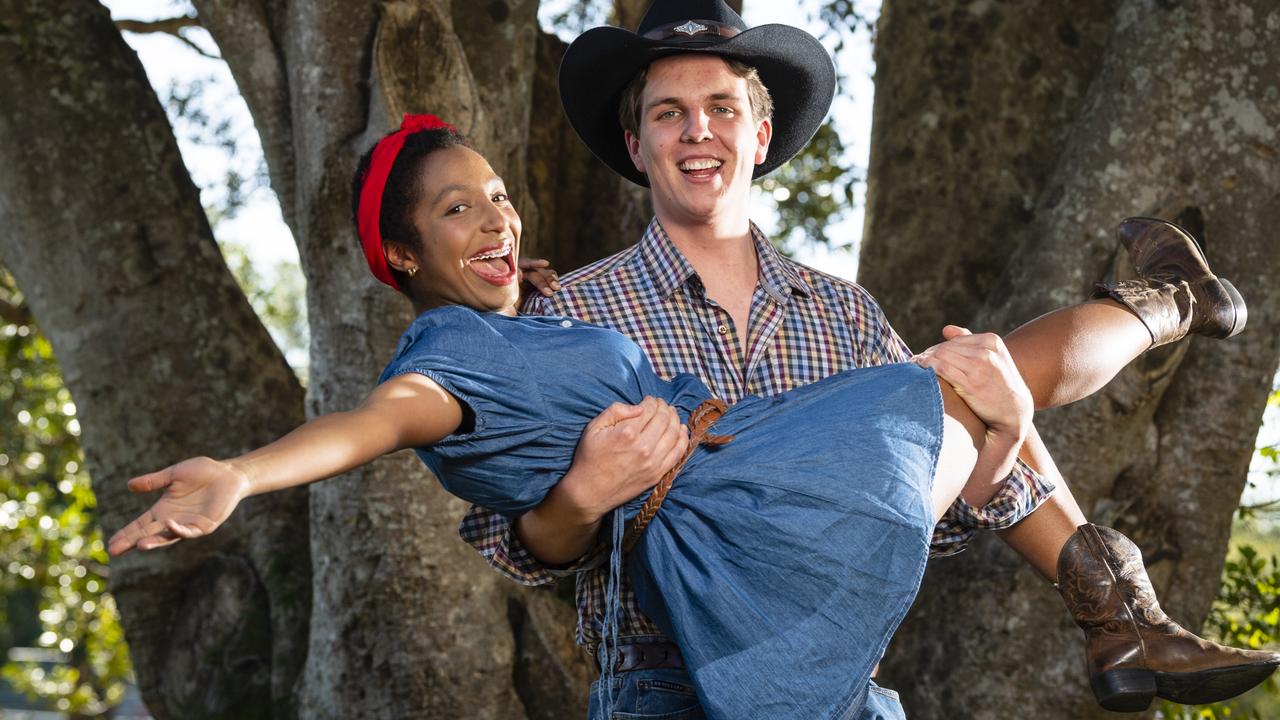 Ayesha Saleh and Samuel Freer in Footloose The Musical, presented by Toowoomba Grammar School and Fairholme College. Picture: Kevin Farmer