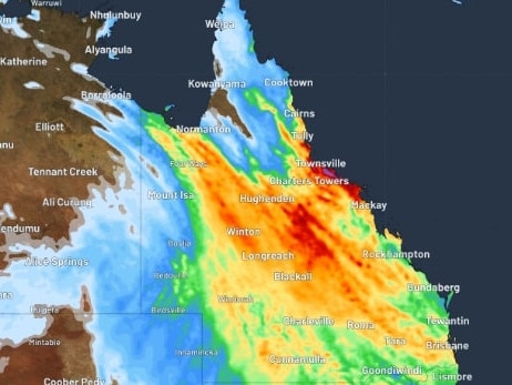 Accumulated rainfall across southeast Australian until 10pm on Tuesday. Picture: Weatherzone