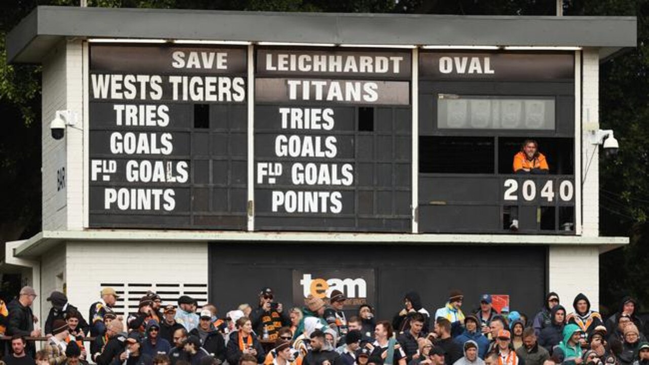 The iconic Leichhardt Oval scoreboard. Photo by Jason McCawley/Getty Images.