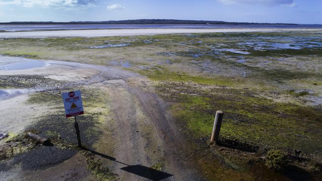 The proposed site of the bridge/ causeway for the Robbins Island wind farm development at Montague.  PICTURE CHRIS KIDD