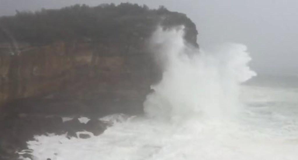 Storm Waves Lash Watson's Bay, North of Sydney