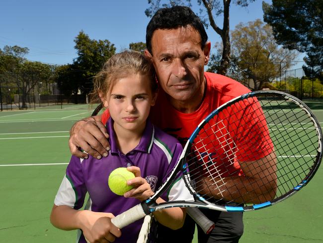 Roger Rasheed with daughter India in 2016. Picture: Keryn Stevens