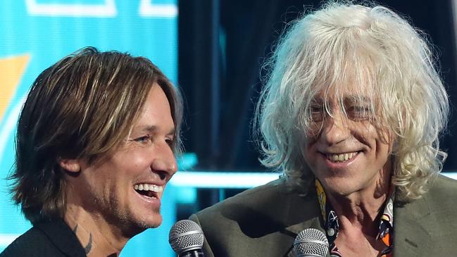 SYDNEY, AUSTRALIA - NOVEMBER 28:  Keith Urban and Sir Bob Geldof during the 32nd Annual ARIA Awards 2018 at The Star on November 28, 2018 in Sydney, Australia.  (Photo by Mark Metcalfe/Getty Images)