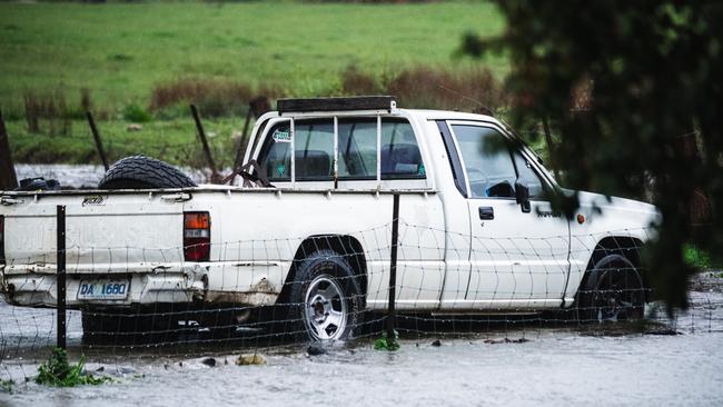 Redwater Creek, Railton. Flood waters on the North-West coast. Picture: Simon Sturzaker - Thursday October 13th 2022.