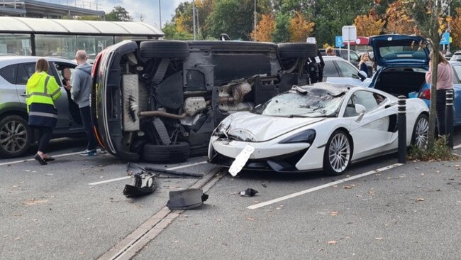 The aftermath of the carpark incident. Picture: Triangle News