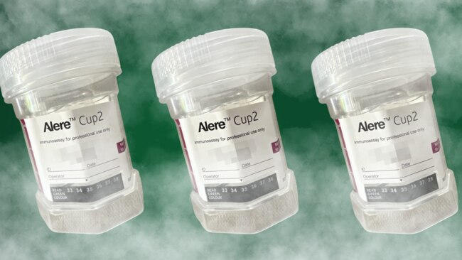 Urine drug testing cups wada