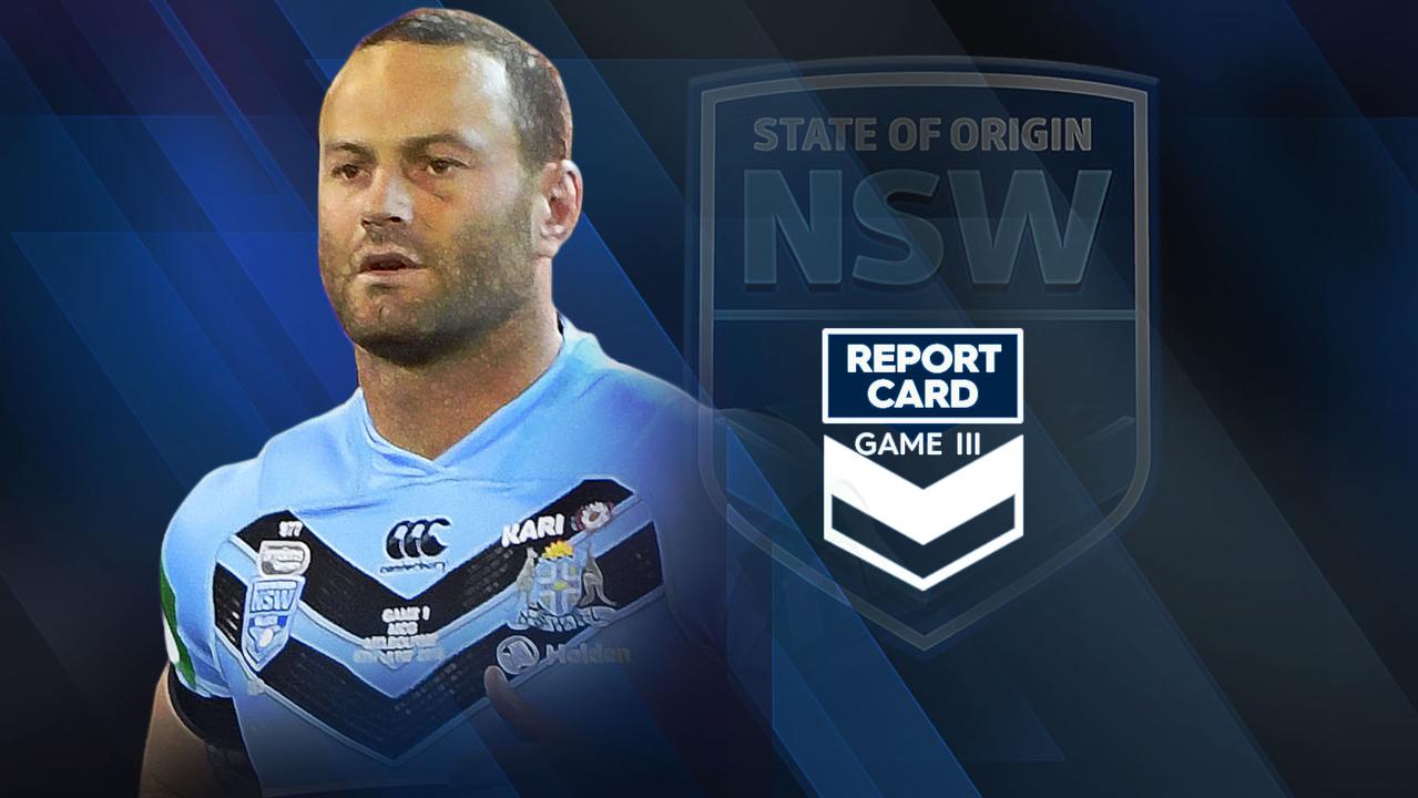 NSW Blues report card from State of Origin III.
