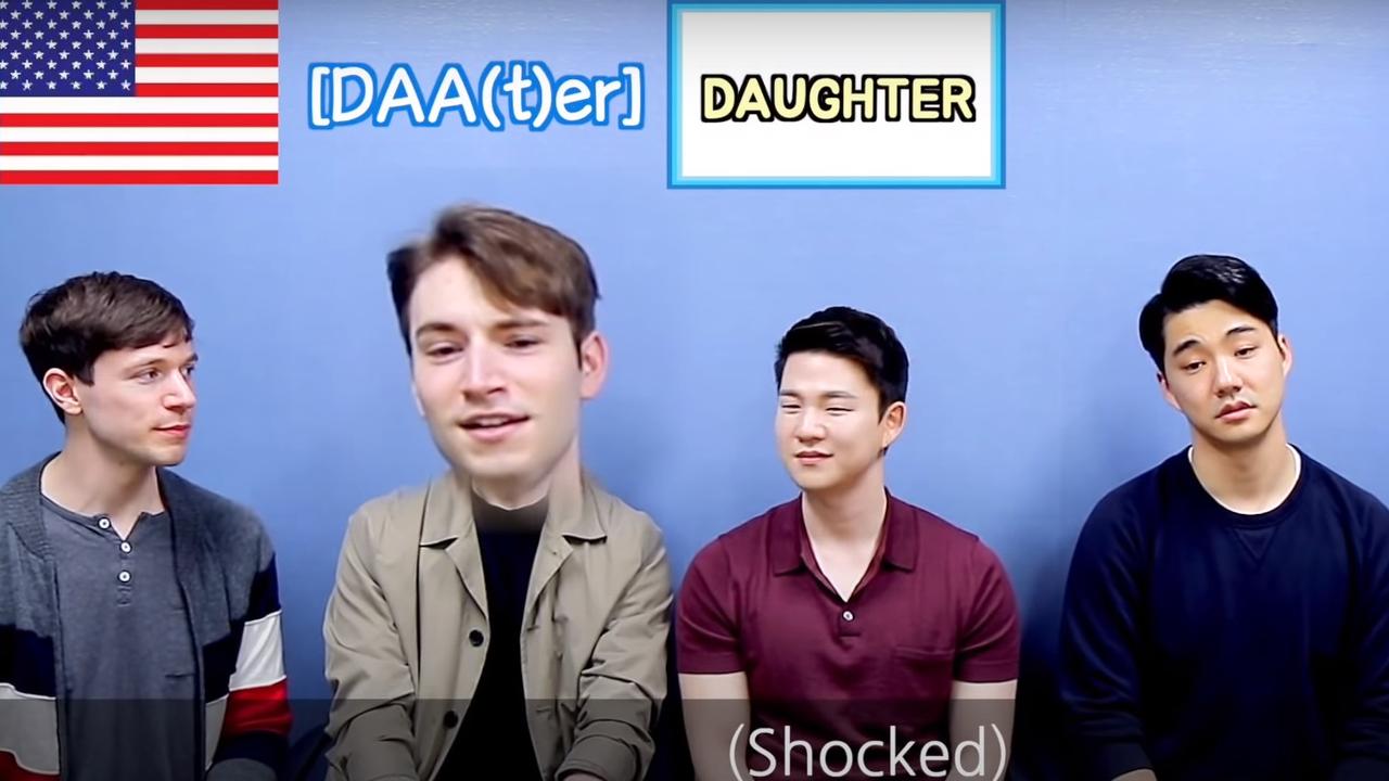 The way American Jon said ‘daughter’ had the others ‘shocked’. Picture: YouTube/ KoreanBilly’sEnglish