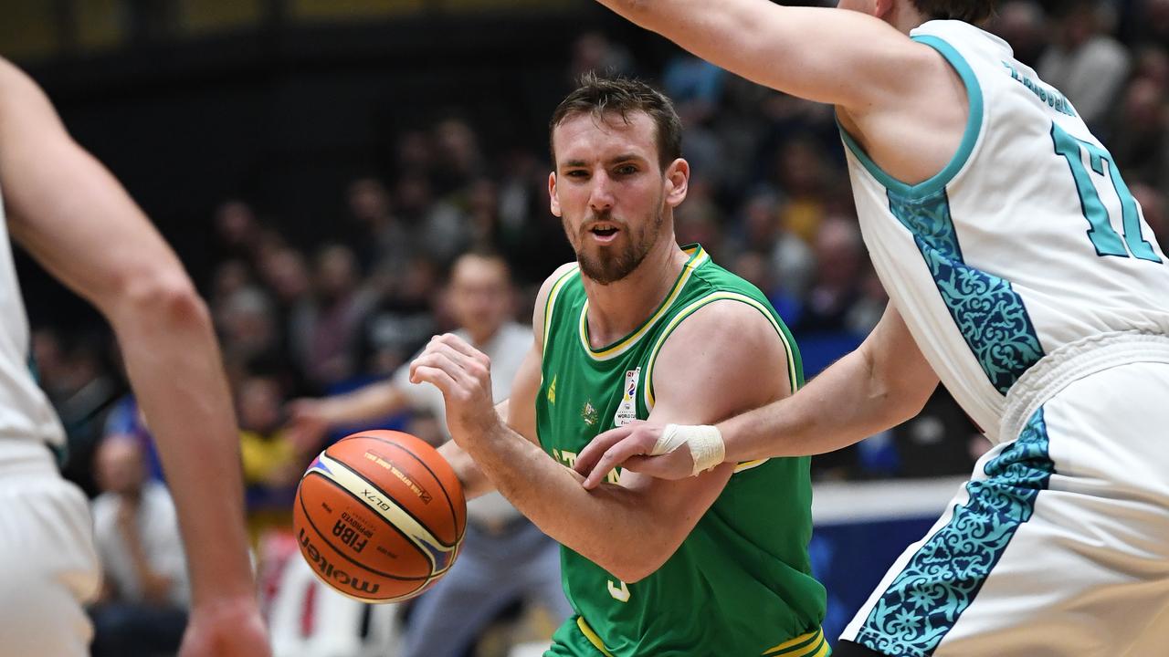 Mitch McCarron top-scored for the Boomers in their win over the Kazakhstan Snow Leopards at Bendigo Stadium.