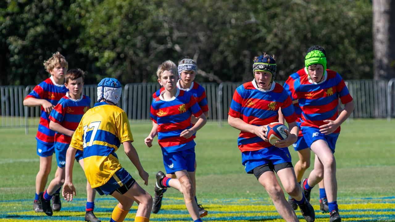 Downlands 13A vs TGS 13A. 2024 O'Callaghan Cup day at Downlands College. Photo by Nev Madsen