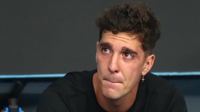 Kokkinakis got a bit emotional at the end of his match.