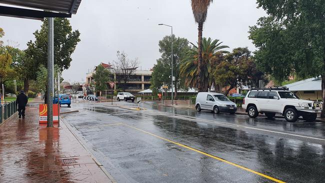 Rain in Alice Springs. PIC: Jasmine Burke