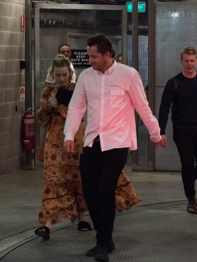 Aussie actress Margot Robbie leaves Kepos &amp; Co in Waterloo. Picture: Michael Bilbe-Taylor