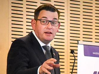 Premier Daniel Andrews attends a KPMG launch event for the Australia China  Belt and Road initiative.