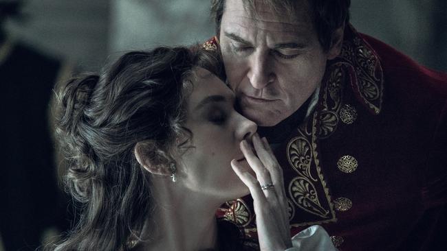 Joaquin Phoenix and Vanessa Kirby in a scene from Napoleon.