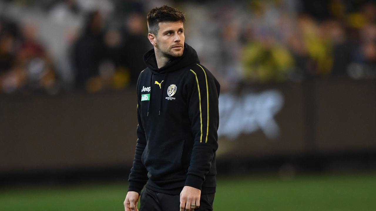 Trent Cotchin won’t play against West Coast. Photo: Julian Smith/AAP Image.