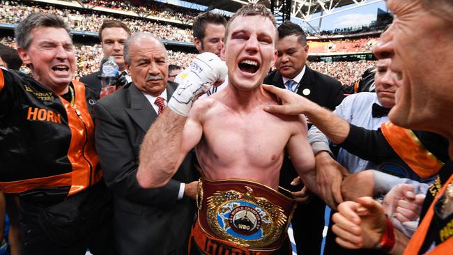 Boxer Jeff Horn is the toast of the nation. Picture: Getty Images