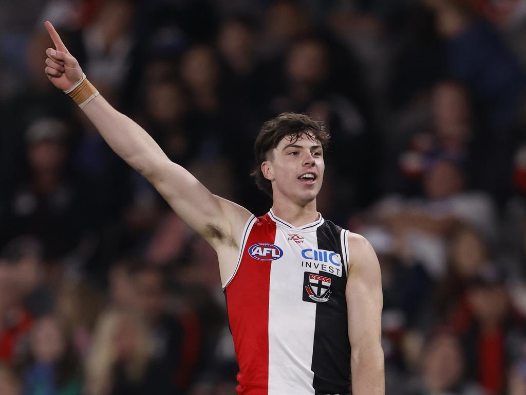 Darcy Wilson had a breakout game against North Melbourne. Picture: Darrian Traynor/Getty Images.