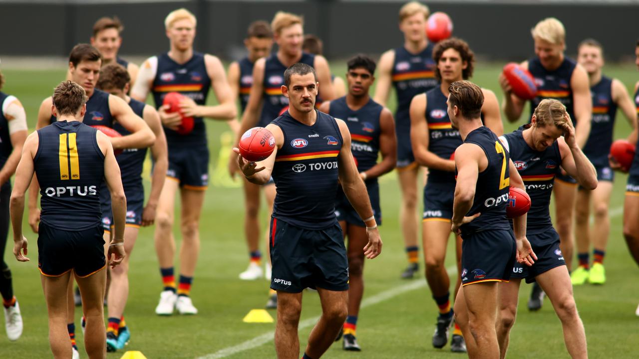 The Crows have lost seven of their last eight matches. Picture: NCA NewsWire / Kelly Barnes