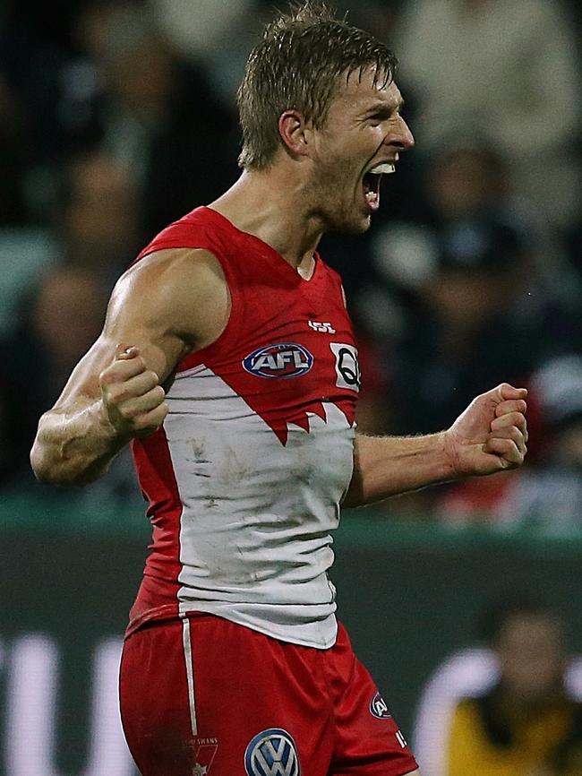 AFL Round 16 : Geelong v Sydney Swans Kieren Jack acter Jack kicked a fourth term goal Picture:Wayne Ludbey