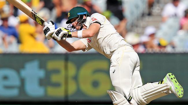 Steve Smith was looking good and finished Day 1 unbeaten on 65. Picture: Mark Stewart