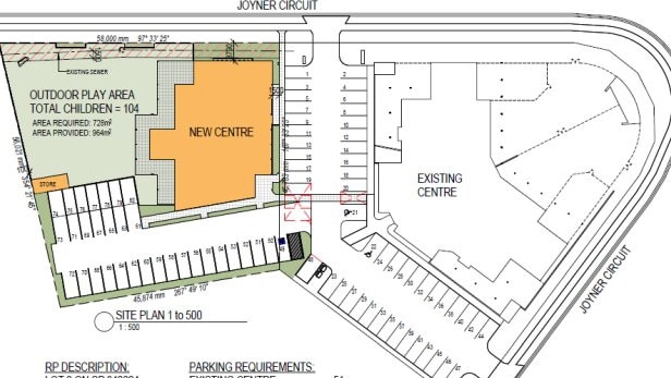 The new one-storey centre would cater for 104 children and have a gross floor area of 838sqm plus 964sqm of outdoor play areas, in addition to perimeter landscaping ‘to provide a high standard of visual amenity.’ Picture: City of Moreton Bay/DA Tracker