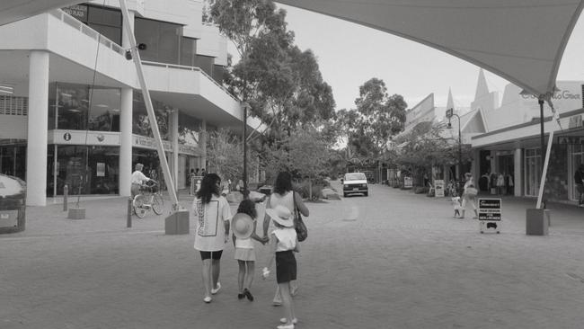 The Todd Mall, Alice Springs taken on February 16, 1990. Picture: Library &amp; Archives NT