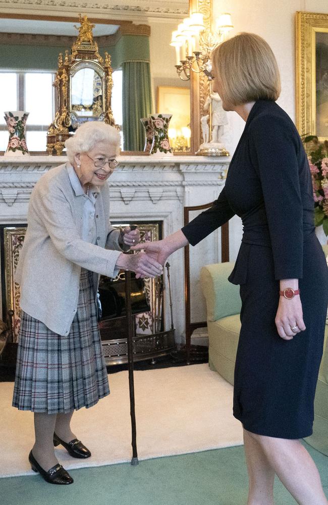 Queen Elizabeth was photographed with new British Prime Minister Liz Truss just days before she passed away. Picture: Getty Images