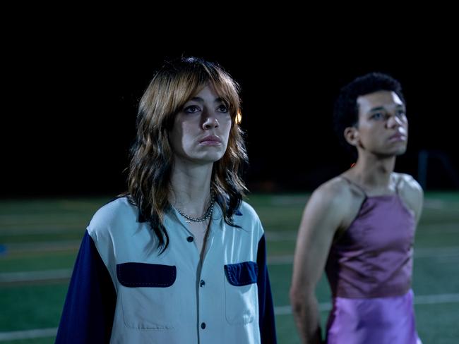 Justice Smith and Brigette Lundy-Paine in I Saw the TV Glow