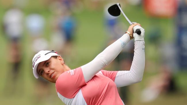 Stephanie Kyriacou playing at the ISPS HANDA Australian Open on Saturday. Picture: Matt King/Getty Images